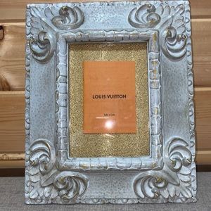 Beautiful Ornate Wooden Picture Frame with Authentic LV Care Booklet